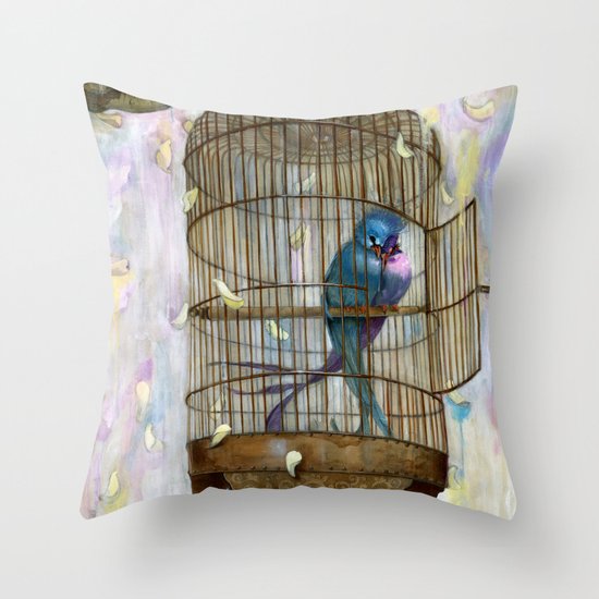 Birds in Love! Throw Pillow