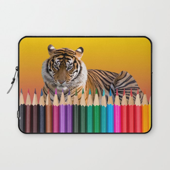Tiger - Color Pencils Laptop Sleeve