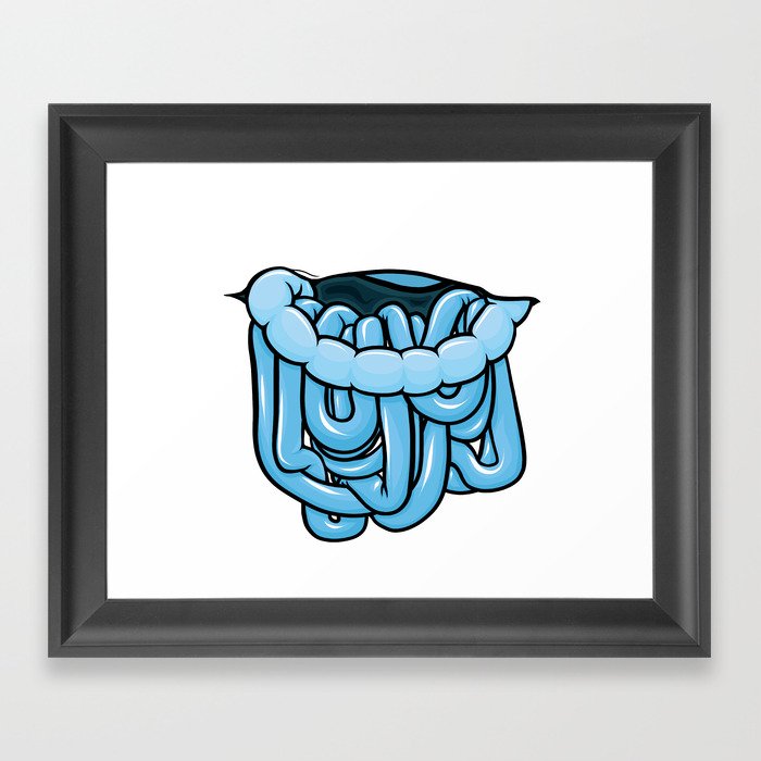 viscera : blue razz Framed Art Print