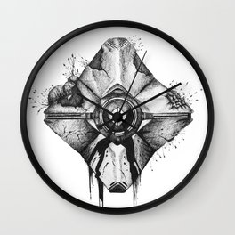 Decaying Ghost Shell Wall Clock