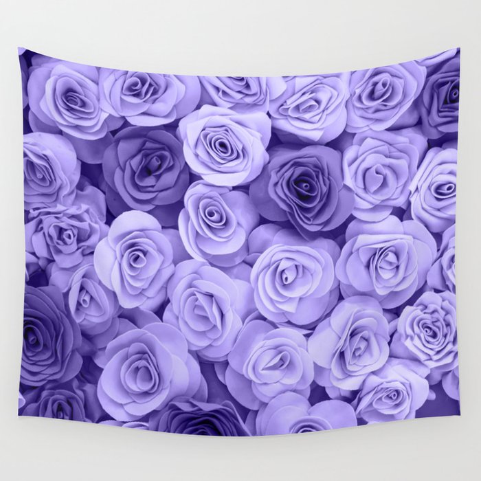 Violet Roses Wall Tapestry