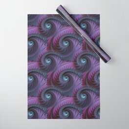Fantastic Fractal Fantasies Purple And Teal Wrapping Paper