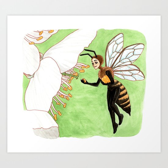 Honey Bee Art Print