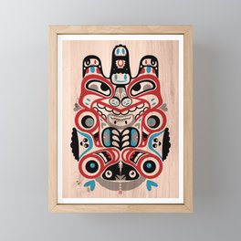 Native Inspired Bear Framed Mini Art Print