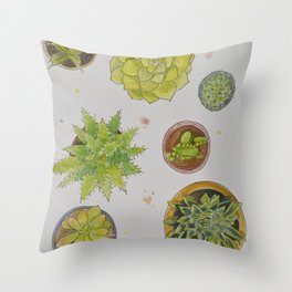 Succulents Throw Pillow