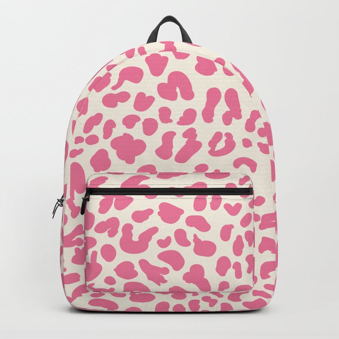 Pink leopard print backpack clearance