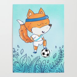 Soccer Fox Poster