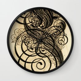 Antique Caligraphy Wall Clock