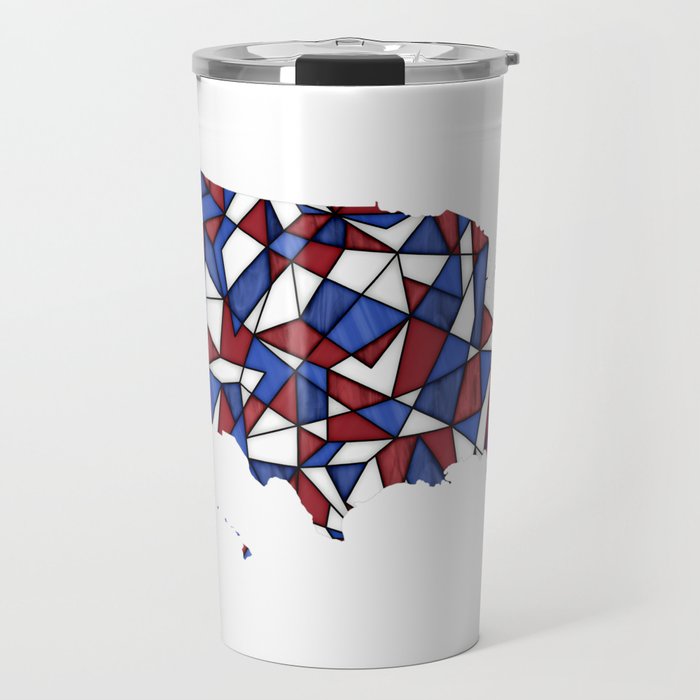  stained glass style united states of america map Travel Mug