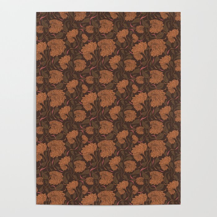 Ornamental Floral Print-3 Poster