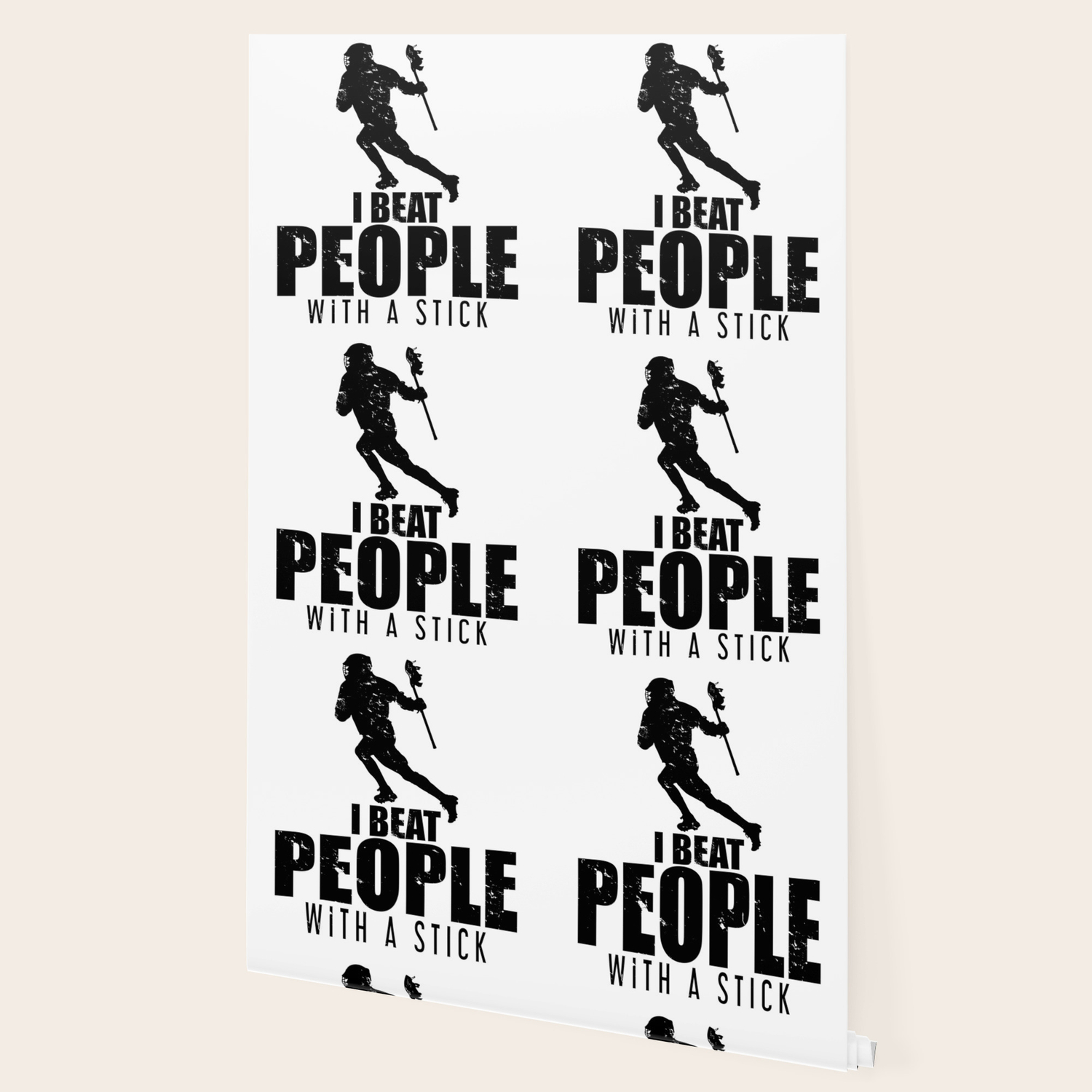 I Beat People With A Stick Lacrosse Lax Player Wallpaper By