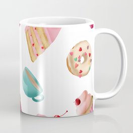 Afternoon tea party seamless pattern digital illustration  Coffee Mug