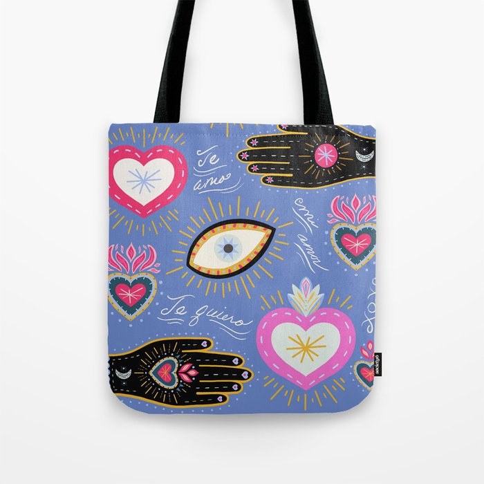 Milagro Love Hearts - lavender Tote Bag