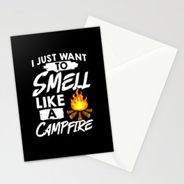 Campfire Starter Cooking Grill Stories Camping Stationery Card