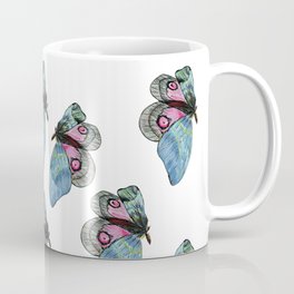 Butterfly Pink Blue Exotic Insect Coffee Mug