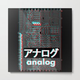 Synthesizer Glitch Japanese Analog Modular Synth Metal Print