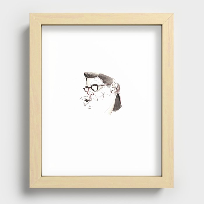 a young allen ginsberg  Recessed Framed Print