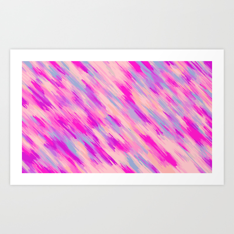 Pink Purple And Blue Painting Abstract Background Art Print By