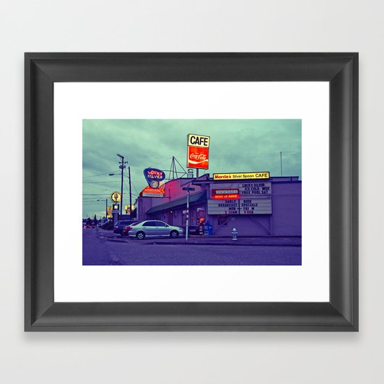 American diner Framed Art Print