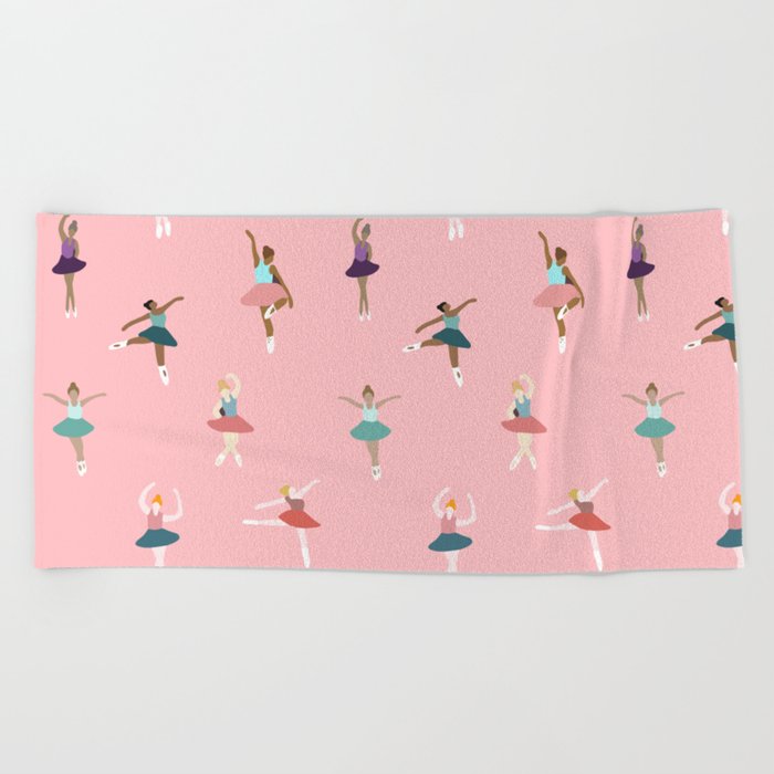 Ballerina pattern Beach Towel