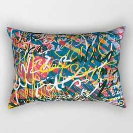 Graffiti Pop Art Writings Music by Emmanuel Signorino Rectangular Pillow