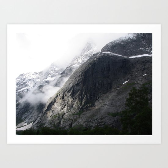 Mountain landscape #norway Art Print