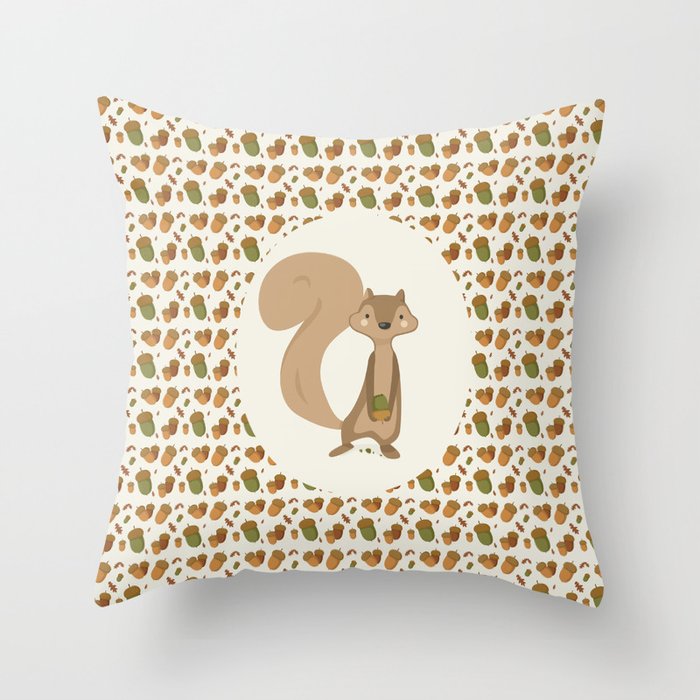 squirrel throw pillow