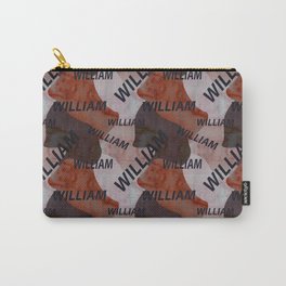  William pattern in brown colors and watercolor texture Carry-All Pouch