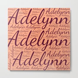 Adelynn Metal Print | Horizontalmaroon, Birthdaypopular, Wordcloudpositive, Graphicdesign, Womanbabygirl, Colorsfirstname, Vidddiepublyshd, Femaleadelynn 