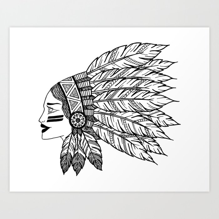 Native Warrior Art Print