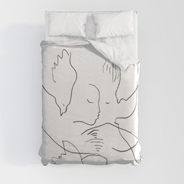 How to catch a seagull Duvet Cover
