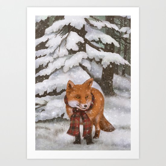 Winter Fox Art Print