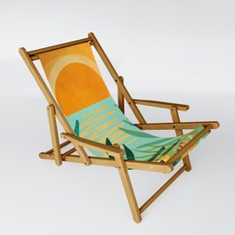 Peaceful Tropics - Sunset Landscape Sling Chair
