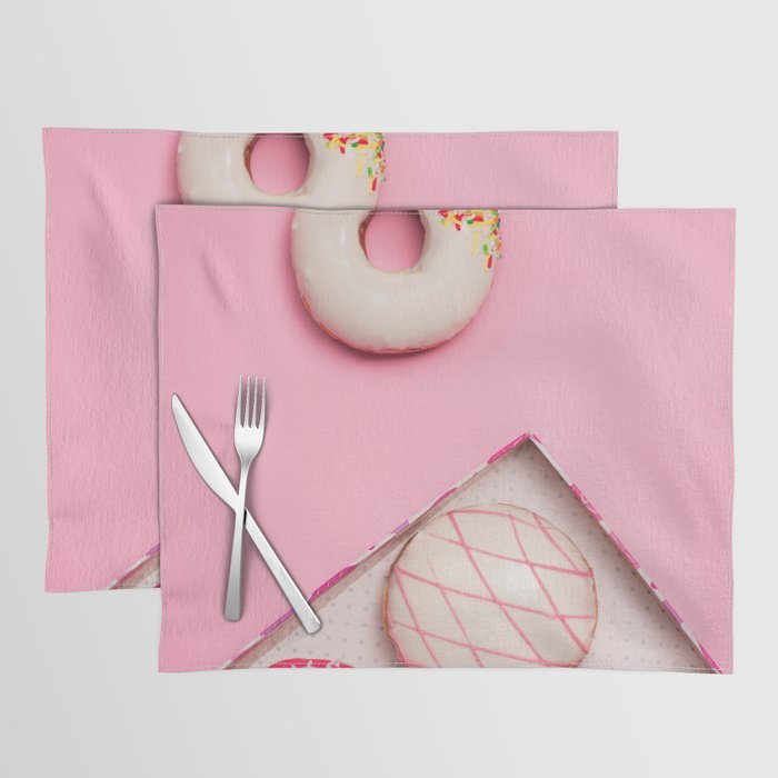  Pink Doughnut Dessert Placemat