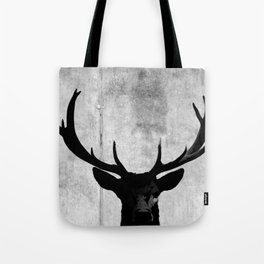 Industrial Black Deer Silhouette A313 Tote Bag
