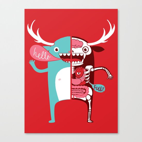 All monsters are the same! Canvas Print