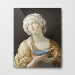 Portrait of a Woman, 1638-39 by Guido Reni, The subject may represent Artemisia II of Caria, wife of Mausolus, the governor of Caria in Asia Minor Metal Print | Painting, Artemisia, Antique, Caria, Guidoreni, Cool, Portrait, Vintage, Baroque, Mausolus 
