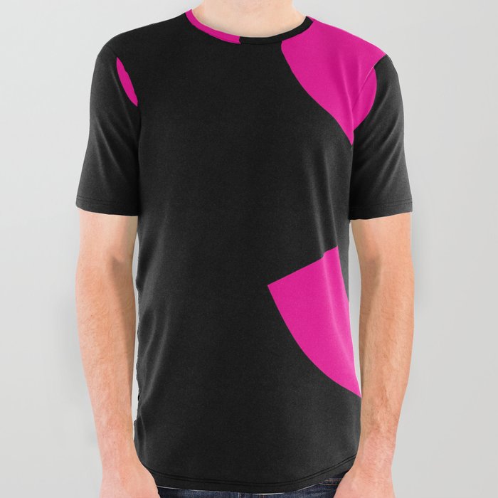 Letter S (Magenta & Black) All Over Graphic Tee