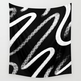 Black & White Abstract Lines#2 Wall Tapestry