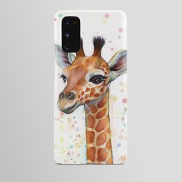 Giraffe Baby Watercolor Android Case