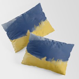 Navy blue and yellow Pillow Sham