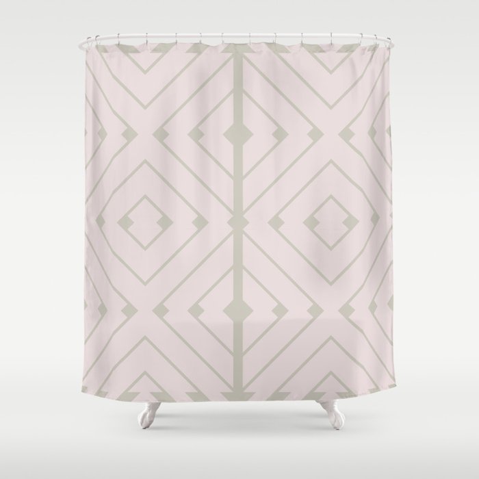 MONO:CHROMA Geometrica Earthy Pink II Shower Curtain
