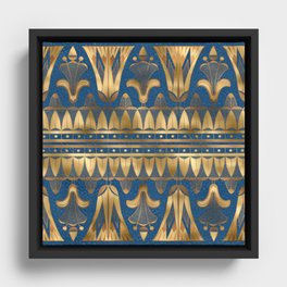 Amazing Golden Egypt Design Pattern Framed Canvas