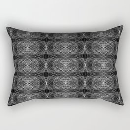 Liquid Light Series 7 ~ Grey Abstract Fractal Pattern Rectangular Pillow