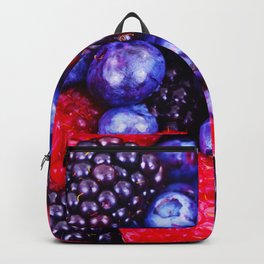 Colorful Berrie Fruits Close Up - Oil painting Backpack | Trendyhomedecor, Pattern, Blackberries, Redberry, Fruits, Fineart, Abstract, Oilpaint, Oil, Colorful 
