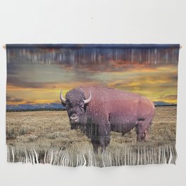 American Bison the National Mammal of the USA in Yellowstone National Park Wall Hanging