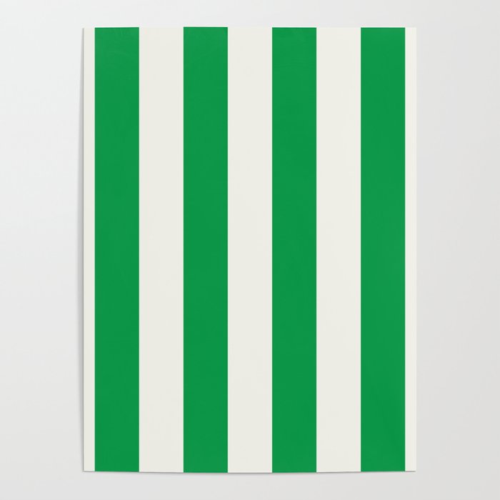 Green Milky Stripe Poster