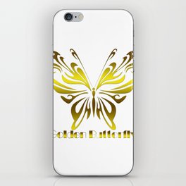 Golden Butterfly iPhone Skin