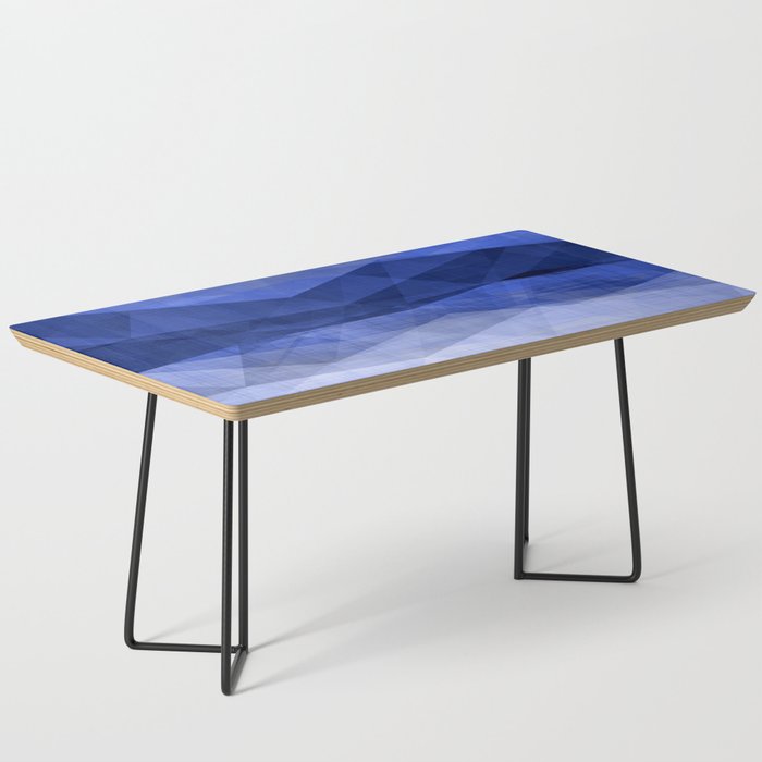 Imperial Sapphire - Blue Triangles Minimalism Geometry Coffee Table