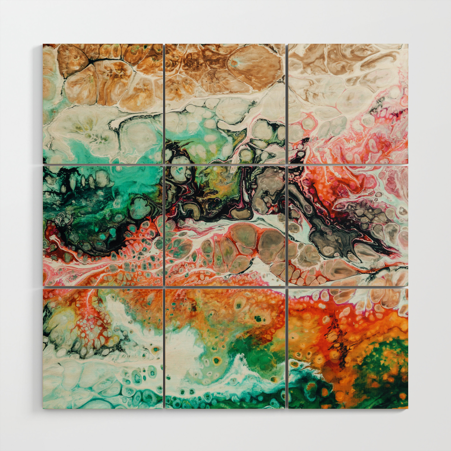 Painted Reality Abstract Painting Wood Wall Art By 83oranges
